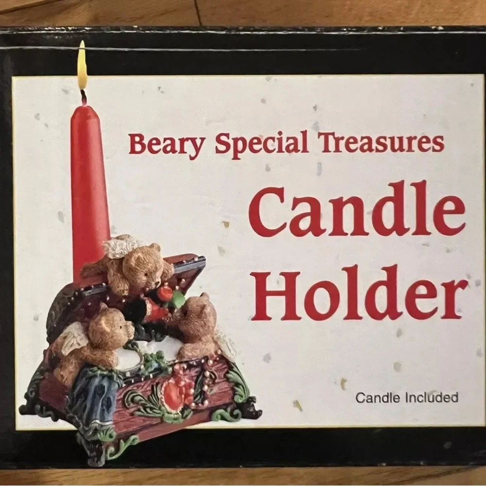 Vintage Giftco Christmas Holiday Candle Holder Climbing Bears Vi Bears